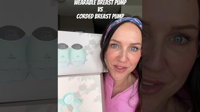 Wearable vs corded breast pumps - tips for new moms! #breastfeedingtips #breastpump #birthprep #baby Wearable vs corded breast pumps - tips for new moms! #breastfeedingtips #breastpump #birthprep #baby