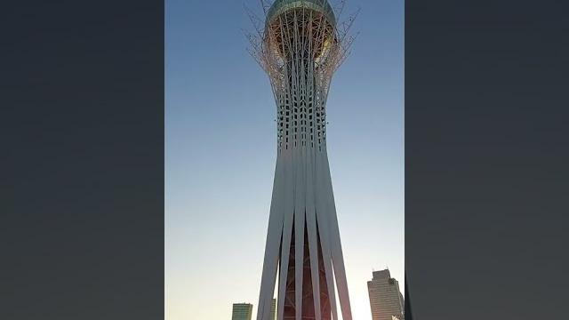 Drive through turan avenue| khan shatyr | bayterik tower| nur-sultan | kazakhstan | +5 deg celsius Drive through turan avenue| khan shatyr | bayterik tower| nur-sultan | kazakhstan | +5 deg celsius