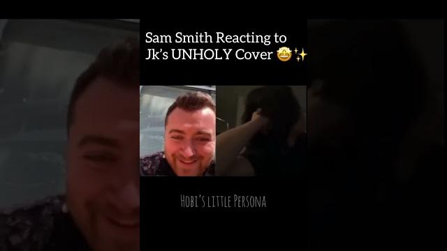 Sam smith reacts to jungkook’s unholy cover !!!! ️ #jk #unholy #bts #samsmith #shorts Sam smith reacts to jungkook’s unholy cover !!!! ️ #jk #unholy #bts #samsmith #shorts