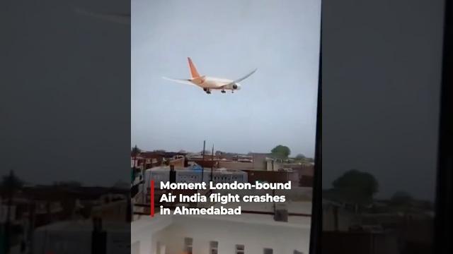 Watch: moment london-bound air india flight crashes in ahmedabad #airindia #planecrash #ahmedabad Watch: moment london-bound air india flight crashes in ahmedabad #airindia #planecrash #ahmedabad