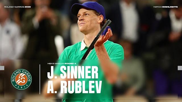 Highlights sinner vs rublev round 4 | roland-garros 2025 Highlights sinner vs rublev round 4 | roland-garros 2025