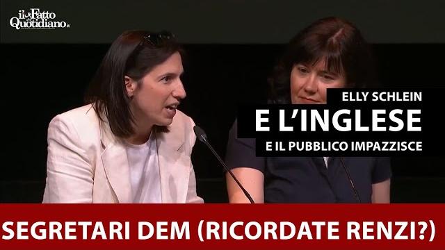 Elly schlein and english, here's how the secretary of the democratic party manages. and the audie... Elly schlein and english, here's how the secretary of the democratic party manages. and the audie...