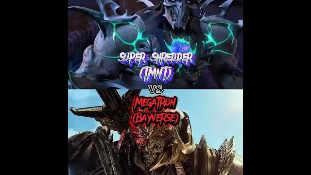 Megatron (bayverse) vs super shredder (tmnt) |#transformers #tmnt2012 #transformersthelastknight Megatron (bayverse) vs super shredder (tmnt) |#transformers #tmnt2012 #transformersthelastknight