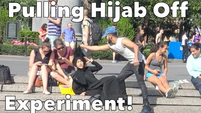 Pulling hijab off experiment! Pulling hijab off experiment!