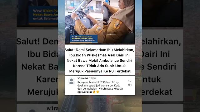 Masyaallah! ibu bidan nekat bawa ambulan sendiri #trendingshorts #shortsvideo #shortsviral #quotes Masyaallah! ibu bidan nekat bawa ambulan sendiri #trendingshorts #shortsvideo #shortsviral #quotes