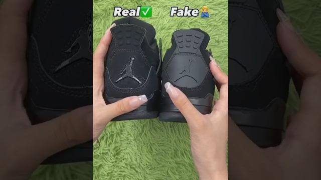 Real vs fake jordan 4 black cat #sneakerhead #sneakers #viral Real vs fake jordan 4 black cat #sneakerhead #sneakers #viral