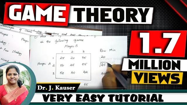 Game theory #1||pure & mixed strategy||in operations research||solved problem||by:- kauserwise Game theory #1||pure & mixed strategy||in operations research||solved problem||by:- kauserwise