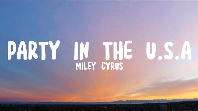 Miley cyrus - party in the u.s.a (lyrics) Miley cyrus - party in the u.s.a (lyrics)