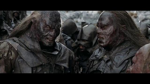 Урук-хаи встречаются с орками. мэрри заставили выпить грог. hd Урук-хаи встречаются с орками. мэрри заставили выпить грог. hd