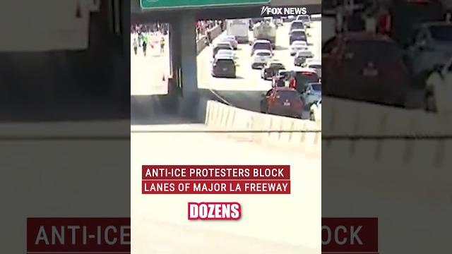 Watch: anti-ice protesters block major highway in los angeles #shorts #california #usnews #ice #usa Watch: anti-ice protesters block major highway in los angeles #shorts #california #usnews #ice #usa