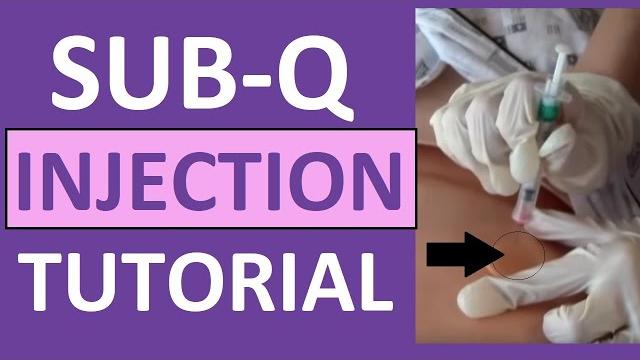 How to give a subq subcutaneous injection shot How to give a subq subcutaneous injection shot