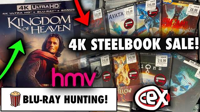 Blu-ray hunting - amazing 4k steelbook sale at hmv, kingdom of heaven 4k release day & boot sale!! Blu-ray hunting - amazing 4k steelbook sale at hmv, kingdom of heaven 4k release day & boot sale!!