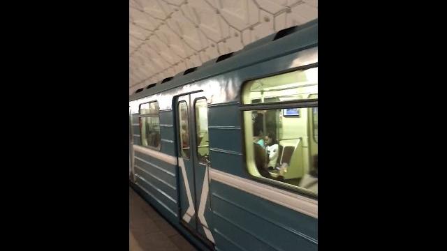 Moscow subway departure of 81-717 Moscow subway departure of 81-717
