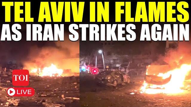 Tel aviv burns, iran fires 100+ missiles in fresh salvo; israelis seen running to shelters | watch Tel aviv burns, iran fires 100+ missiles in fresh salvo; israelis seen running to shelters | watch