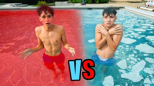 Hot vs cold pool challenge! Hot vs cold pool challenge!