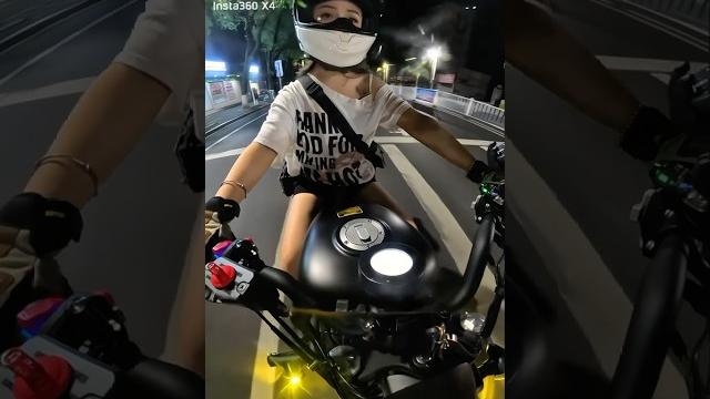 Let's go race ride to motorcycles girl Let's go race ride to motorcycles girl