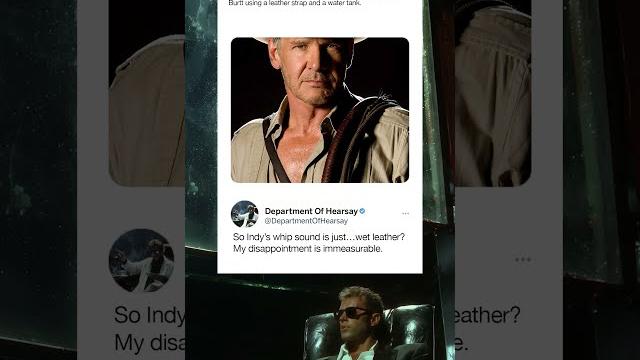 The distinctive sound effect of a whip cracking in the indiana jones films was created by... The distinctive sound effect of a whip cracking in the indiana jones films was created by...