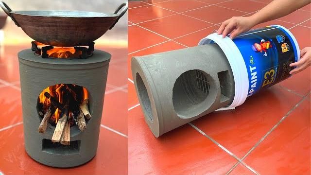 You can't believe how easy it is to make a wood stove - cast a stove from a paint bucket You can't believe how easy it is to make a wood stove - cast a stove from a paint bucket