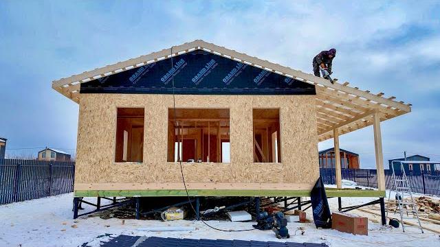 Inexpensive house in 4 days. full construction process Inexpensive house in 4 days. full construction process