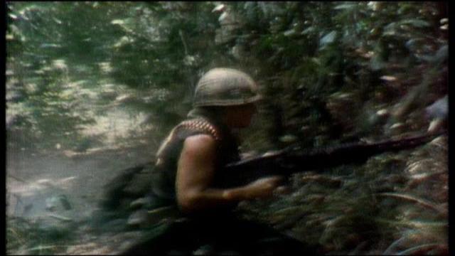 Vietnam war, 1970: cbs camera rolls as platoon comes under fire Vietnam war, 1970: cbs camera rolls as platoon comes under fire