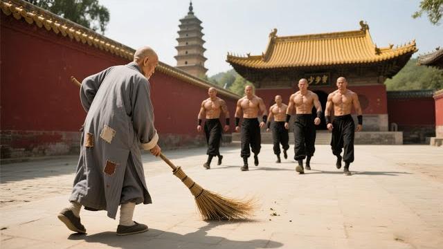 Kung fu movie! the sweeping old monk is actually a hidden kung fu master, invincible in battle! Kung fu movie! the sweeping old monk is actually a hidden kung fu master, invincible in battle!