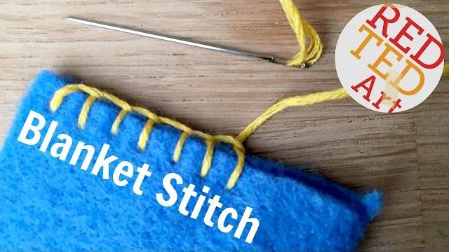 Blanket stitch how to - basic sewing (embroidery & hand sewing) Blanket stitch how to - basic sewing (embroidery & hand sewing)