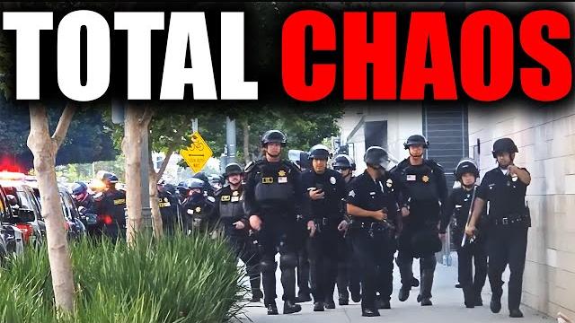 Massive unrest clashes with police in los angeles *footage* Massive unrest clashes with police in los angeles *footage*