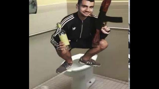 Slav on toilet Slav on toilet