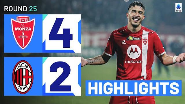 Monza-milan 4-2 | highlights | monza victorious in six goal thriller | serie a 2023/24 Monza-milan 4-2 | highlights | monza victorious in six goal thriller | serie a 2023/24