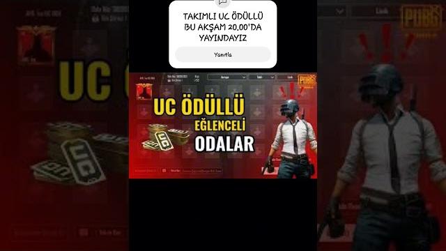 Uc ödüllü 20.00'da abone ol kankam #pubgmobile #pubgm #pubg #keşfet #youtube #shortsvideo #gaming Uc ödüllü 20.00'da abone ol kankam #pubgmobile #pubgm #pubg #keşfet #youtube #shortsvideo #gaming