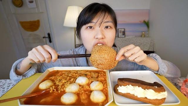 細膩豆沙餡的松子大麻球,魚丸q彈爆汁,肉燕一口一個根本停不下來!【大胖和软软】 細膩豆沙餡的松子大麻球,魚丸q彈爆汁,肉燕一口一個根本停不下來!【大胖和软软】