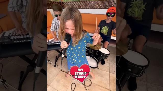 Our kids covering our new song my stupid heart! #walkofftheearth #shorts Our kids covering our new song my stupid heart! #walkofftheearth #shorts
