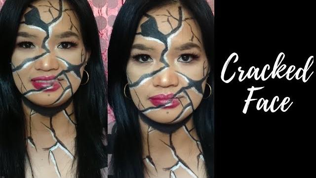 Cracked face/ #halloween Cracked face/ #halloween