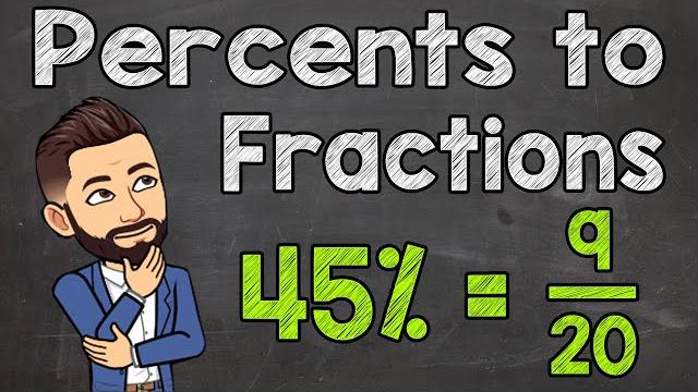 Converting percents to fractions Converting percents to fractions