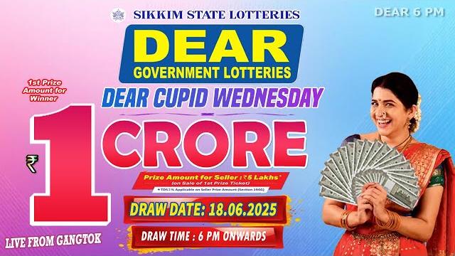 Lottery live dear 6 pm 18.06.2025 sikkim state lottery live draw lottery sambad live from gangtok Lottery live dear 6 pm 18.06.2025 sikkim state lottery live draw lottery sambad live from gangtok