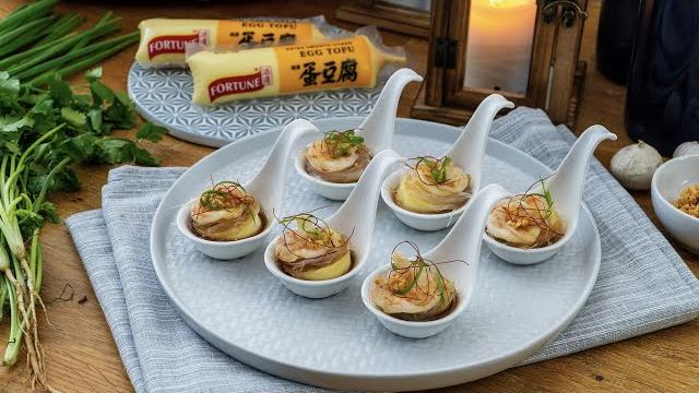 Steamed egg tofu with shrimp - 虾仁蒸蛋豆腐 Steamed egg tofu with shrimp - 虾仁蒸蛋豆腐