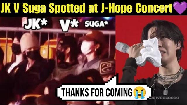 Bts jk v suga spotted at j-hope japan concert taekook suga attend bts jhope concert #bts #kpop Bts jk v suga spotted at j-hope japan concert taekook suga attend bts jhope concert #bts #kpop