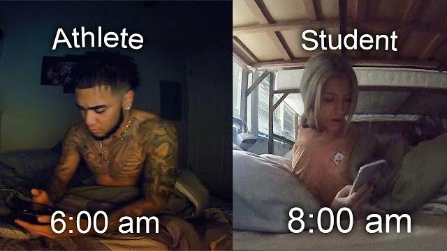 Day in the life: d1 athlete vs student Day in the life: d1 athlete vs student