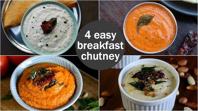 4 easy & quick chutney recipes for idli & dosa | south indian breakfast chutney recipes 4 easy & quick chutney recipes for idli & dosa | south indian breakfast chutney recipes