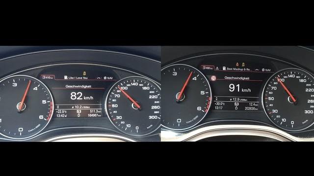Audi a6 3.0 tdi 245 ps vs. 3.0 bitdi 313 ps - launch control acceleration sound 0-100 km/h | apex Audi a6 3.0 tdi 245 ps vs. 3.0 bitdi 313 ps - launch control acceleration sound 0-100 km/h | apex