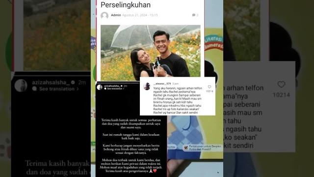 Azizah salsha buka suara soal tudingan perselingkuhan #shorts #quotes #azizahsalshaa #arhantimnas Azizah salsha buka suara soal tudingan perselingkuhan #shorts #quotes #azizahsalshaa #arhantimnas