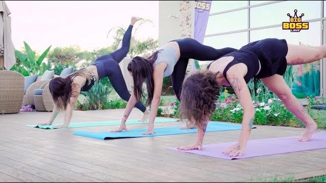 Sezen bigbosslayf kızlarına yoga yaptırıyor Sezen bigbosslayf kızlarına yoga yaptırıyor