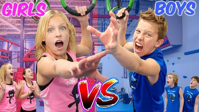 Girls vs boys! super ninja challenge! Girls vs boys! super ninja challenge!