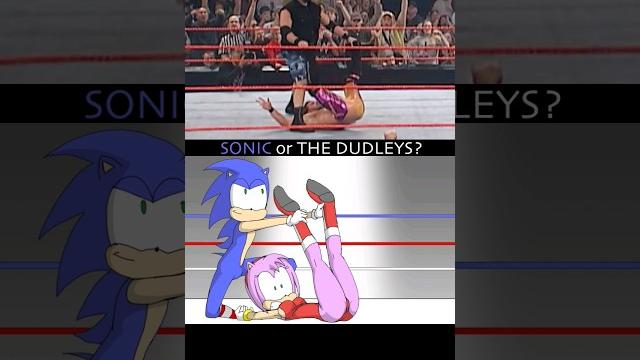 Sonic does the dudleyz headbutt to amy rose! Sonic does the dudleyz headbutt to amy rose!