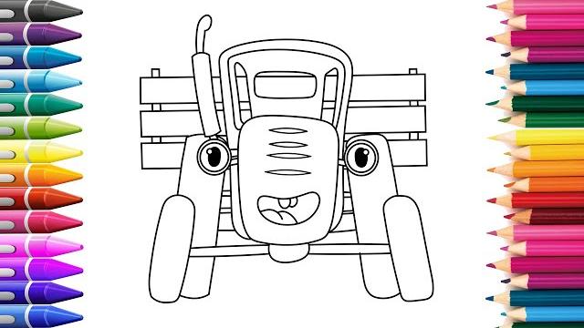 Синий трактор | рисуем синий трактор | учимся рисовать раскраски для детей kidscoloring Синий трактор | рисуем синий трактор | учимся рисовать раскраски для детей kidscoloring