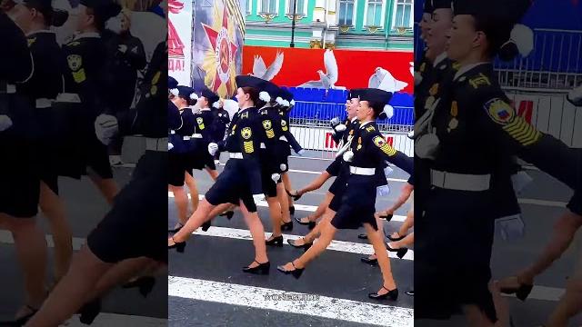 俄罗斯二战胜利日上女兵方队#moscow#russia#army 俄罗斯二战胜利日上女兵方队#moscow#russia#army