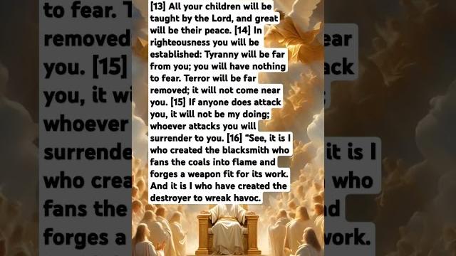 Isaiah 54:13-16 #bibleverse #manifestation #99psalms9 #biblepassage #isaiah53 #affirmations Isaiah 54:13-16 #bibleverse #manifestation #99psalms9 #biblepassage #isaiah53 #affirmations