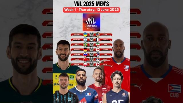Vnl 2025 men's schedule thursday 12 june 2025 #vnl #vnl2025 #volleyballnationsleague #volleyball Vnl 2025 men's schedule thursday 12 june 2025 #vnl #vnl2025 #volleyballnationsleague #volleyball