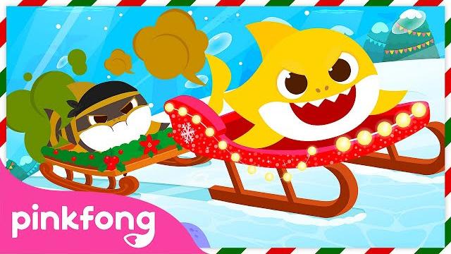 Sled ride all day with baby shark | toot! toot! sled race | thief shark | pinkfong official Sled ride all day with baby shark | toot! toot! sled race | thief shark | pinkfong official