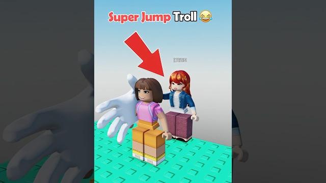 Super jump troll in roblox? #shorts Super jump troll in roblox? #shorts